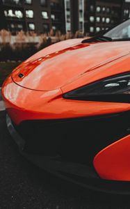 Preview wallpaper sports car, car, red, hood