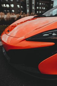 Preview wallpaper sports car, car, red, hood