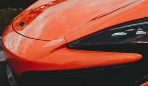 Preview wallpaper sports car, car, red, hood