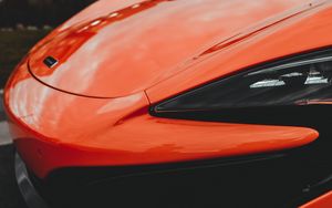 Preview wallpaper sports car, car, red, hood