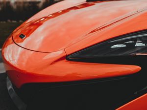 Preview wallpaper sports car, car, red, hood