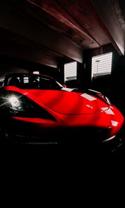 Preview wallpaper sports car, car, red, headlight