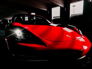 Preview wallpaper sports car, car, red, headlight