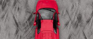 Preview wallpaper sports car, car, red, aerial view