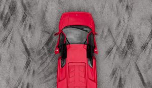 Preview wallpaper sports car, car, red, aerial view