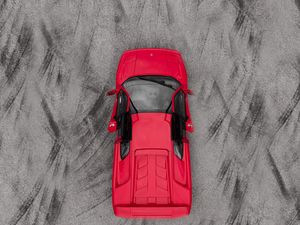 Preview wallpaper sports car, car, red, aerial view