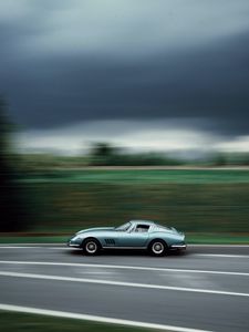 Preview wallpaper sports car, car, retro, speed, road