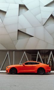 Preview wallpaper sports car, car, side view, orange