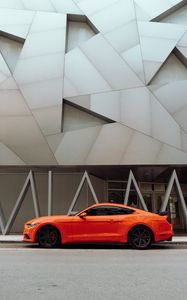 Preview wallpaper sports car, car, side view, orange