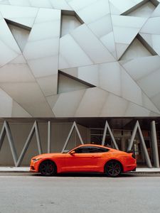 Preview wallpaper sports car, car, side view, orange