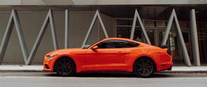 Preview wallpaper sports car, car, side view, orange