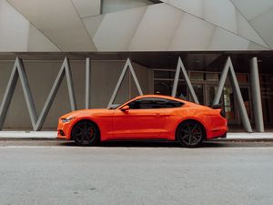 Preview wallpaper sports car, car, side view, orange