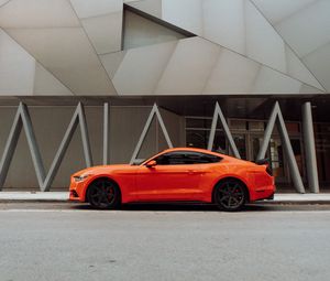 Preview wallpaper sports car, car, side view, orange
