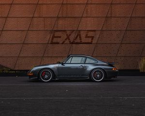 Preview wallpaper sports car, car, side view, wall