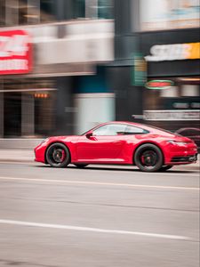 Preview wallpaper sports car, car, speed, red