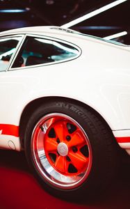 Preview wallpaper sports car, car, wheel, white