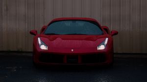 Preview wallpaper sports car, front view, headlight