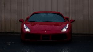 Preview wallpaper sports car, front view, headlight