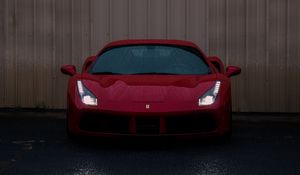 Preview wallpaper sports car, front view, headlight