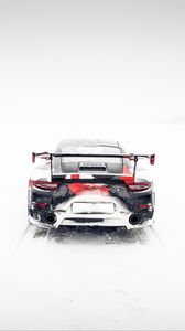 Preview wallpaper sports car, rear view, snow, winter, off road