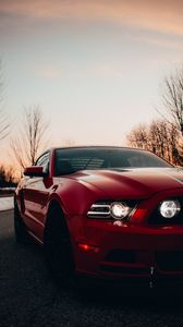 Preview wallpaper sports car, red, headlight