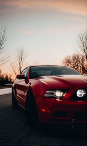 Preview wallpaper sports car, red, headlight