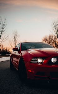 Preview wallpaper sports car, red, headlight