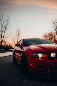 Preview wallpaper sports car, red, headlight