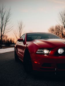 Preview wallpaper sports car, red, headlight