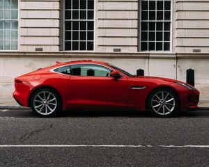 Preview wallpaper sports car, side view, red