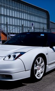 Preview wallpaper sports car, side view, white