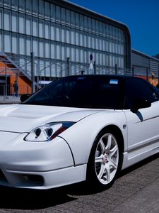 Preview wallpaper sports car, side view, white