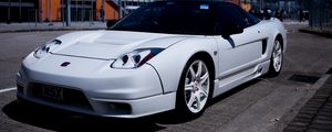 Preview wallpaper sports car, side view, white