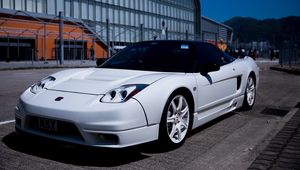 Preview wallpaper sports car, side view, white