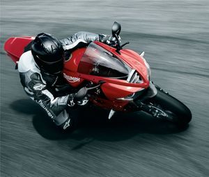 Preview wallpaper sports, motorcycle, road, people, speed