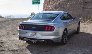 Preview wallpaper sportscar, rear view, car, headlights, gray