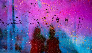 Preview wallpaper spots, paint, glass, silhouettes, abstraction