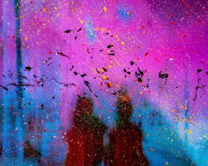 Preview wallpaper spots, paint, glass, silhouettes, abstraction