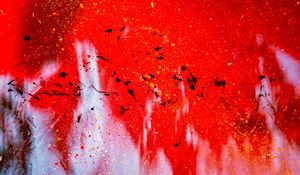Preview wallpaper spots, paint, glass, abstraction, red
