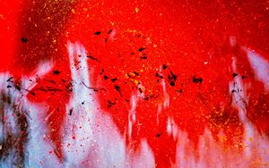 Preview wallpaper spots, paint, glass, abstraction, red