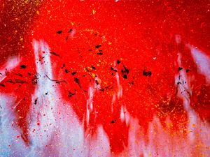 Preview wallpaper spots, paint, glass, abstraction, red