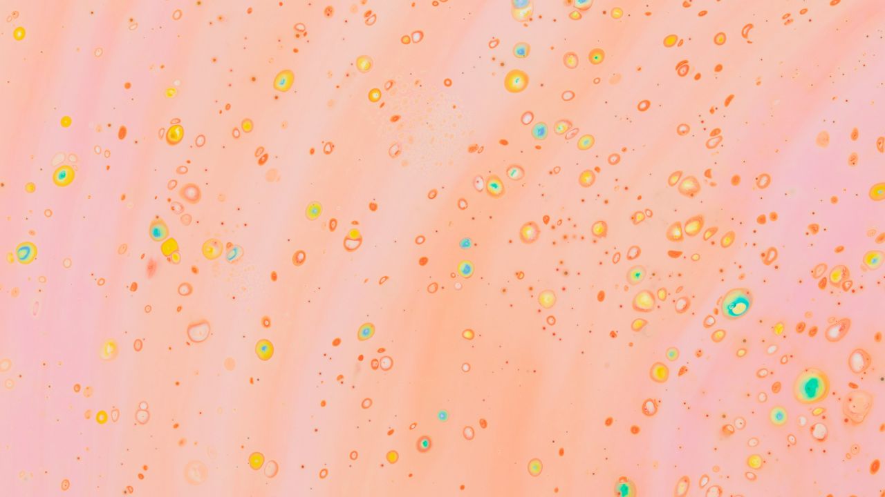 Wallpaper spots, paint, spray, multi-colored, pink