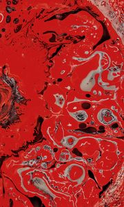 Preview wallpaper spots, stains, red, abstraction, liquid