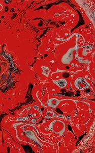 Preview wallpaper spots, stains, red, abstraction, liquid