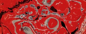Preview wallpaper spots, stains, red, abstraction, liquid