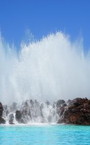 Preview wallpaper spray, puerto de la cruz, tenerife, canary islands