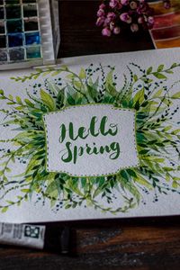 Preview wallpaper spring, inscription, paint, lettering, phrase, words