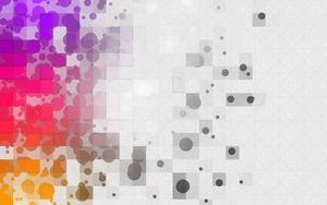Preview wallpaper squares, colorful, spots, dots