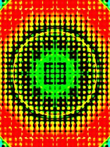 Preview wallpaper squares, dots, circle, abstraction, bright