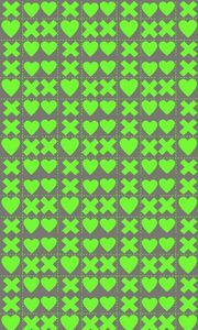 Preview wallpaper squares, hearts, crosses, green